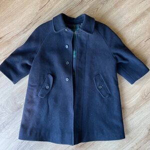 Gusella Italy Girls Wool Cashmere Coat | Plaid Lined | Size 2 | $250 Retail